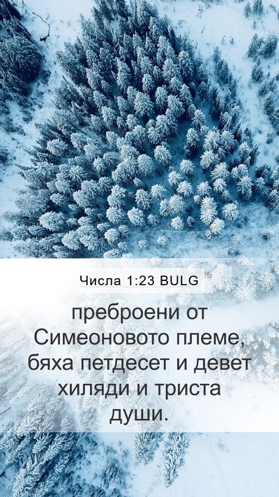 Числа 1:23 BULG Bible Verse Image