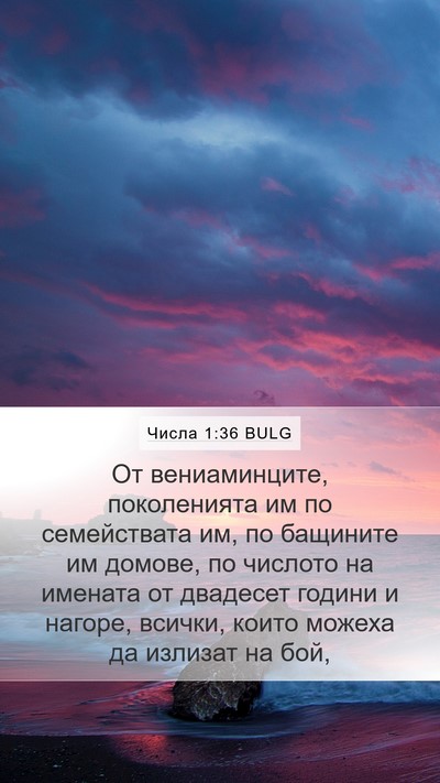 Числа 1:36 BULG Bible Verse Image
