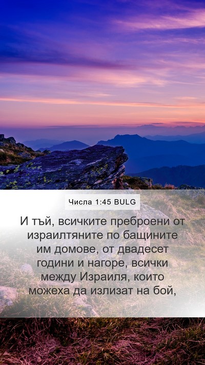Числа 1:45 BULG Bible Verse Image