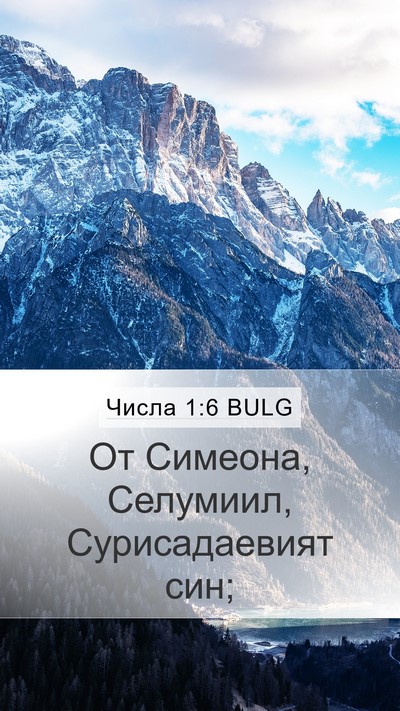 Числа 1:6 BULG Mobile Phone Wallpaper - От Симеона, Селумиил, - Mobile Bible Verse Wallpaper