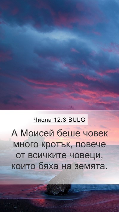 Числа 12:3 BULG Mobile Phone Wallpaper - А Моисей беше човек много - Mobile Bible Verse Wallpaper
