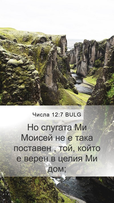 Числа 12:7 BULG Mobile Phone Wallpaper - Но слугата Ми Моисей не е - Mobile Bible Verse Wallpaper