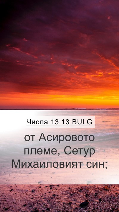 Числа 13:13 BULG Mobile Phone Wallpaper - от Асировото племе, Сетур - Mobile Bible Verse Wallpaper