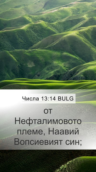 Числа 13:14 BULG Mobile Phone Wallpaper - от Нефталимовото племе, - Mobile Bible Verse Wallpaper