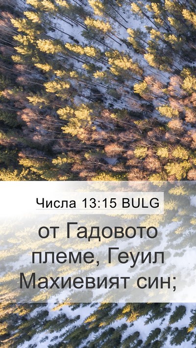 Числа 13:15 BULG Mobile Phone Wallpaper - от Гадовото племе, Геуил - Mobile Bible Verse Wallpaper