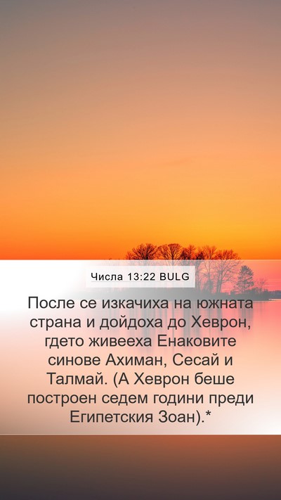 Числа 13:22 BULG Bible Verse Image
