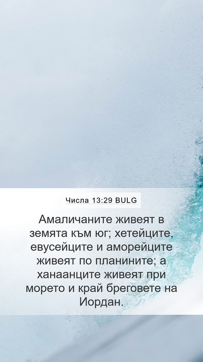 Числа 13:29 BULG Bible Verse Image