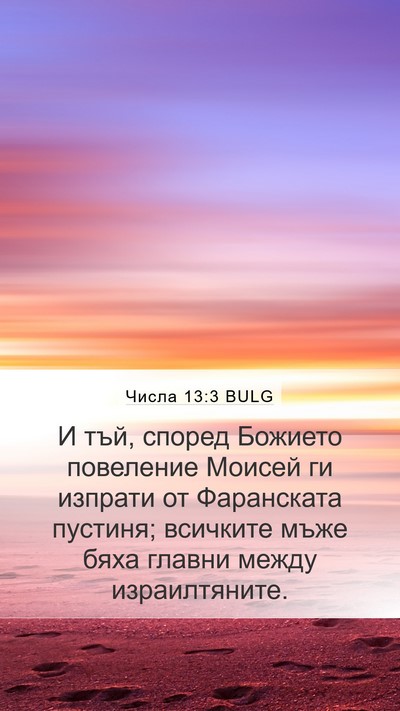 Числа 13:3 BULG Bible Verse Image
