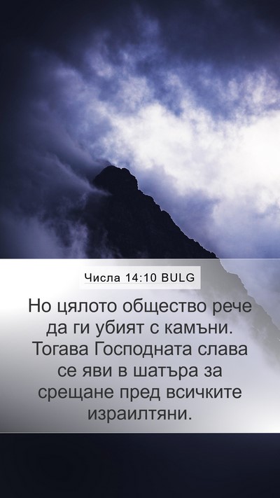 Числа 14:10 BULG Bible Verse Image