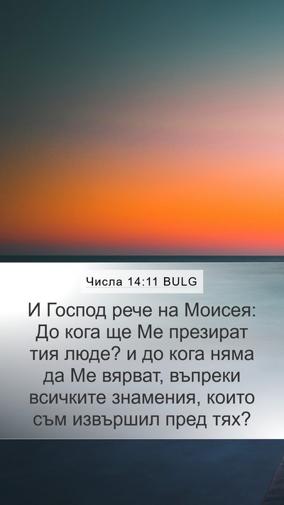 Числа 14:11 BULG Bible Verse Image