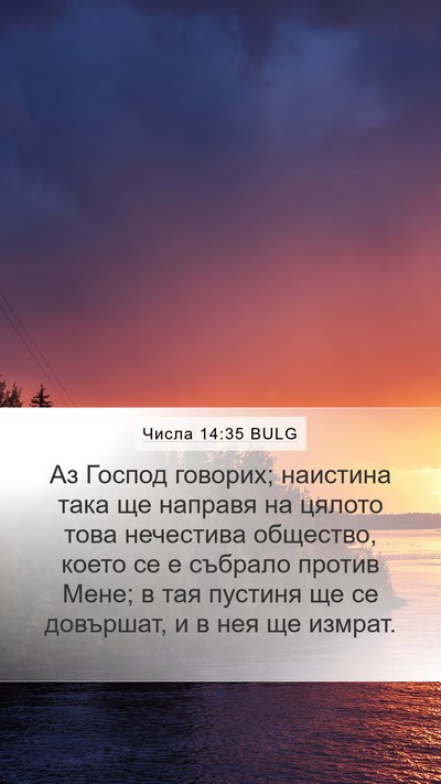 Числа 14:35 BULG Bible Verse Image