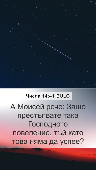 Числа 14:41 BULG Bible Verse Image
