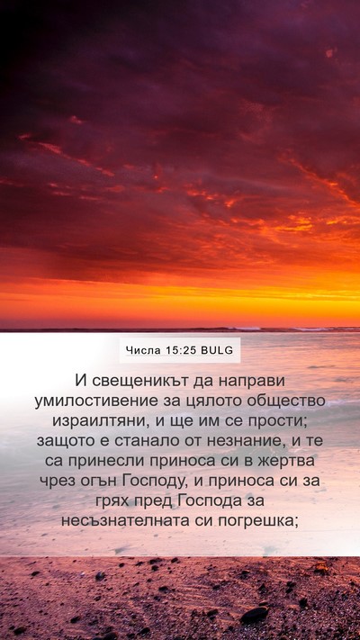 Числа 15:25 BULG Bible Verse Image