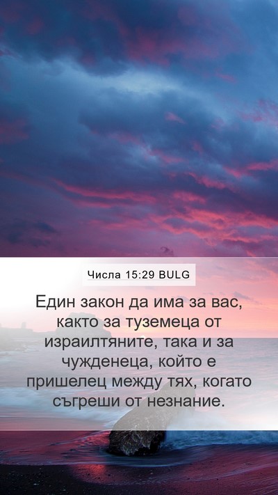 Числа 15:29 BULG Bible Verse Image