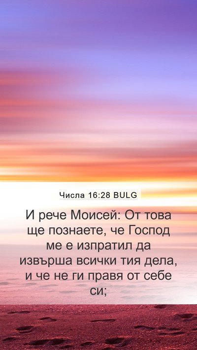 Числа 16:28 BULG Bible Verse Image