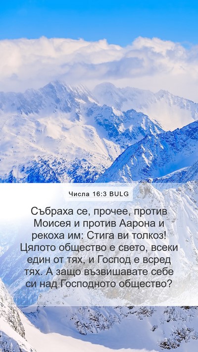 Числа 16:3 BULG Bible Verse Image