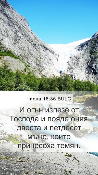 Числа 16:35 BULG Bible Verse Image
