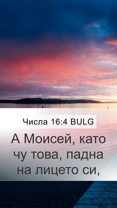 Числа 16:4 BULG Mobile Phone Wallpaper - А Моисей, като чу това, - Mobile Bible Verse Wallpaper