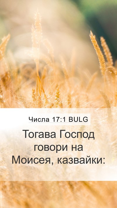 Числа 17:1 BULG Mobile Phone Wallpaper - Тогава Господ говори на - Mobile Bible Verse Wallpaper