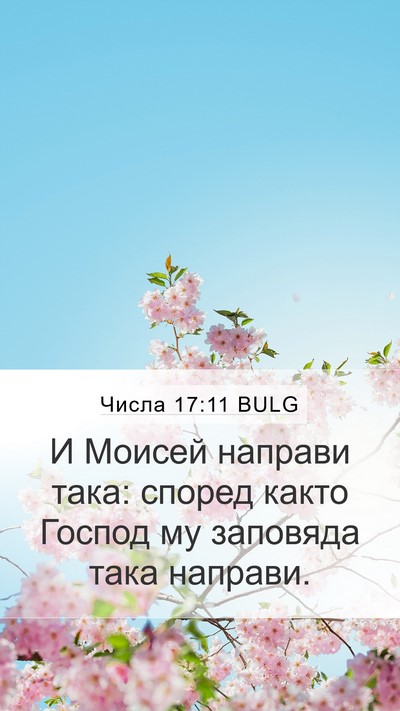 Числа 17:11 BULG Mobile Phone Wallpaper - И Моисей направи така: - Mobile Bible Verse Wallpaper