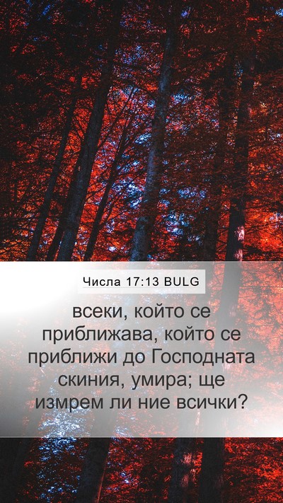 Числа 17:13 BULG Bible Verse Image