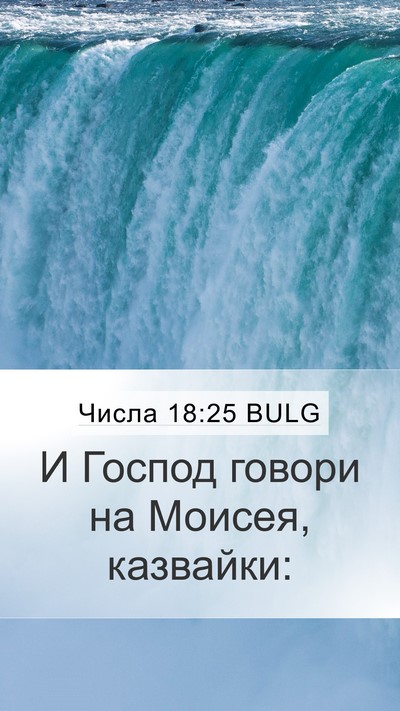 Числа 18:25 BULG Mobile Phone Wallpaper - И Господ говори на Моисея, - Mobile Bible Verse Wallpaper