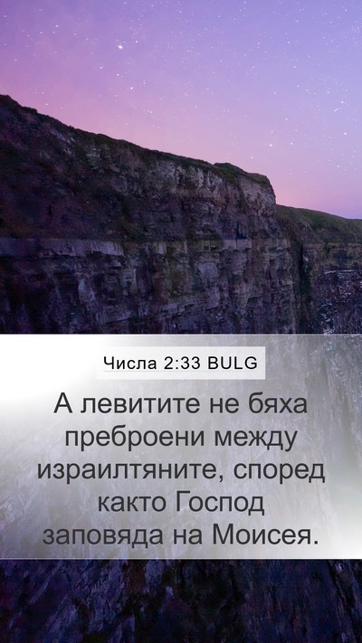 Числа 2:33 BULG Bible Verse Image