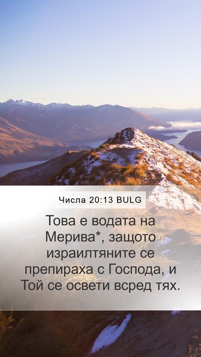 Числа 20:13 BULG Bible Verse Image