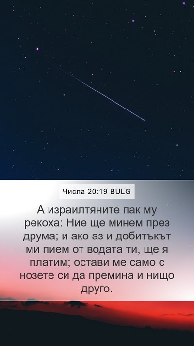 Числа 20:19 BULG Bible Verse Image