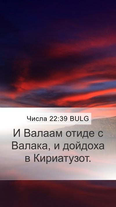 Числа 22:39 BULG Mobile Phone Wallpaper - И Валаам отиде с Валака, и - Mobile Bible Verse Wallpaper