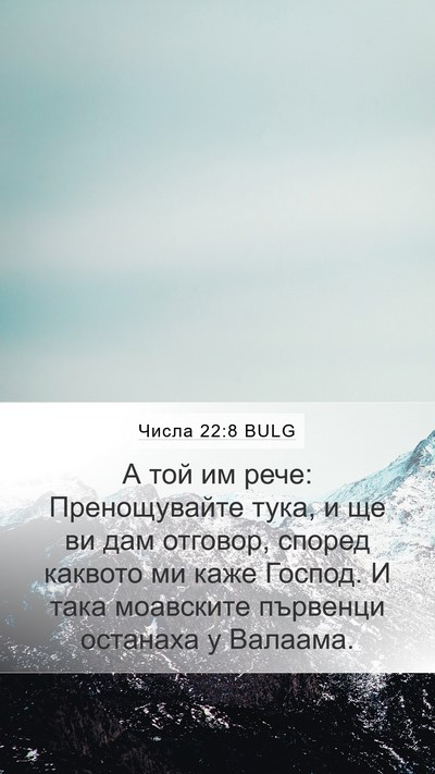 Числа 22:8 BULG Bible Verse Image