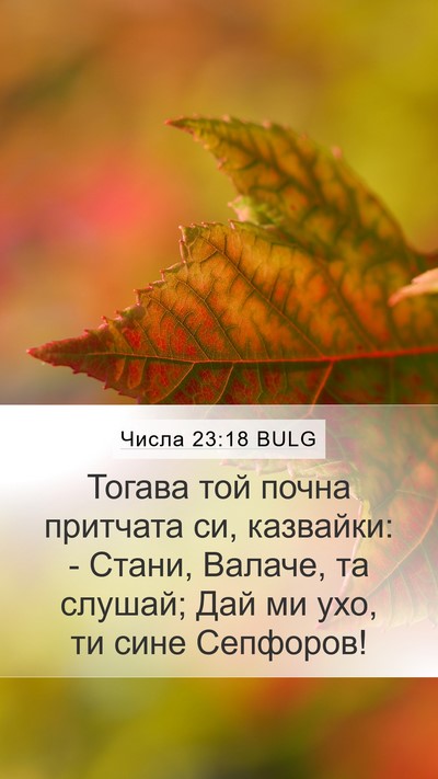 Числа 23:18 BULG Bible Verse Image