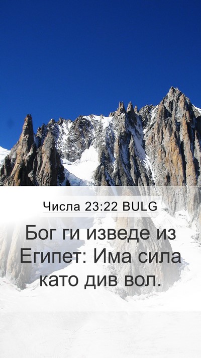 Числа 23:22 BULG Bible Verse Image