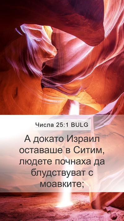 Числа 25:1 BULG Bible Verse Image