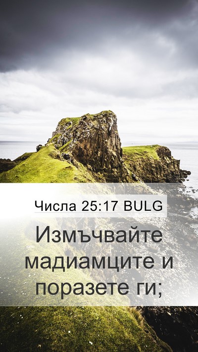 Числа 25:17 BULG Mobile Phone Wallpaper - Измъчвайте мадиамците и - Mobile Bible Verse Wallpaper