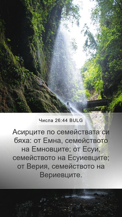 Числа 26:44 BULG Bible Verse Image