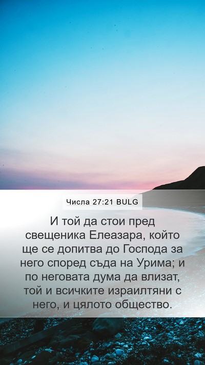 Числа 27:21 BULG Bible Verse Image