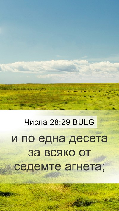 Числа 28:29 BULG Mobile Phone Wallpaper - и по една десета за всяко - Mobile Bible Verse Wallpaper