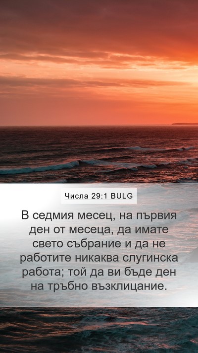 Числа 29:1 BULG Bible Verse Image