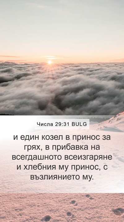 Числа 29:31 BULG Bible Verse Image