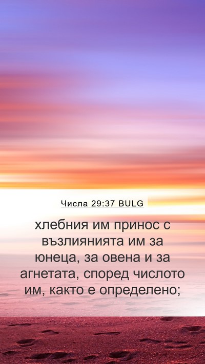 Числа 29:37 BULG Mobile Phone Wallpaper - хлебния им принос с - Mobile Bible Verse Wallpaper