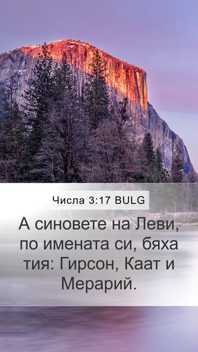 Числа 3:17 BULG Bible Verse Image