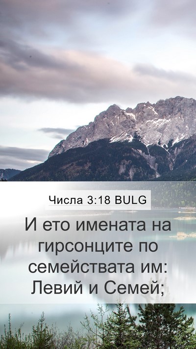 Числа 3:18 BULG Bible Verse Image