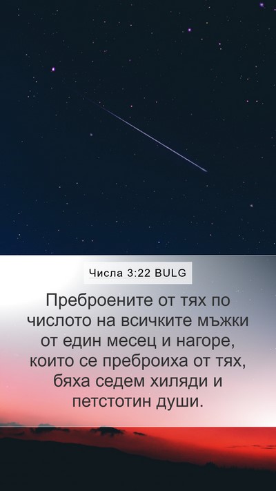 Числа 3:22 BULG Bible Verse Image