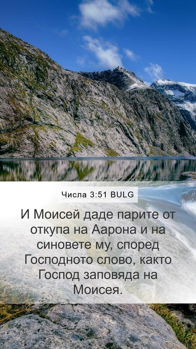 Числа 3:51 BULG Bible Verse Image