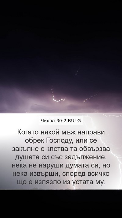Числа 30:2 BULG Bible Verse Image