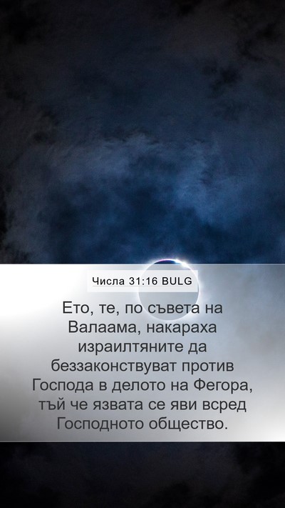 Числа 31:16 BULG Bible Verse Image