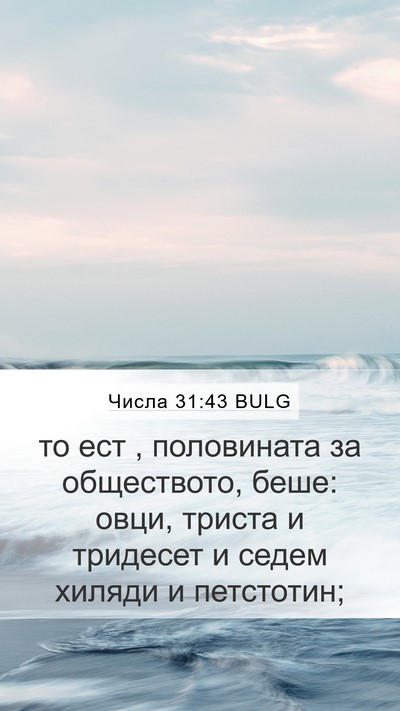 Числа 31:43 BULG Mobile Phone Wallpaper - то ест , половината за - Mobile Bible Verse Wallpaper