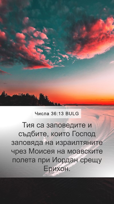 Числа 36:13 BULG Bible Verse Image