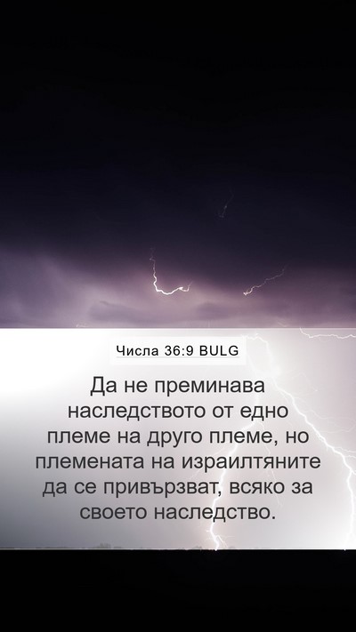 Числа 36:9 BULG Bible Verse Image